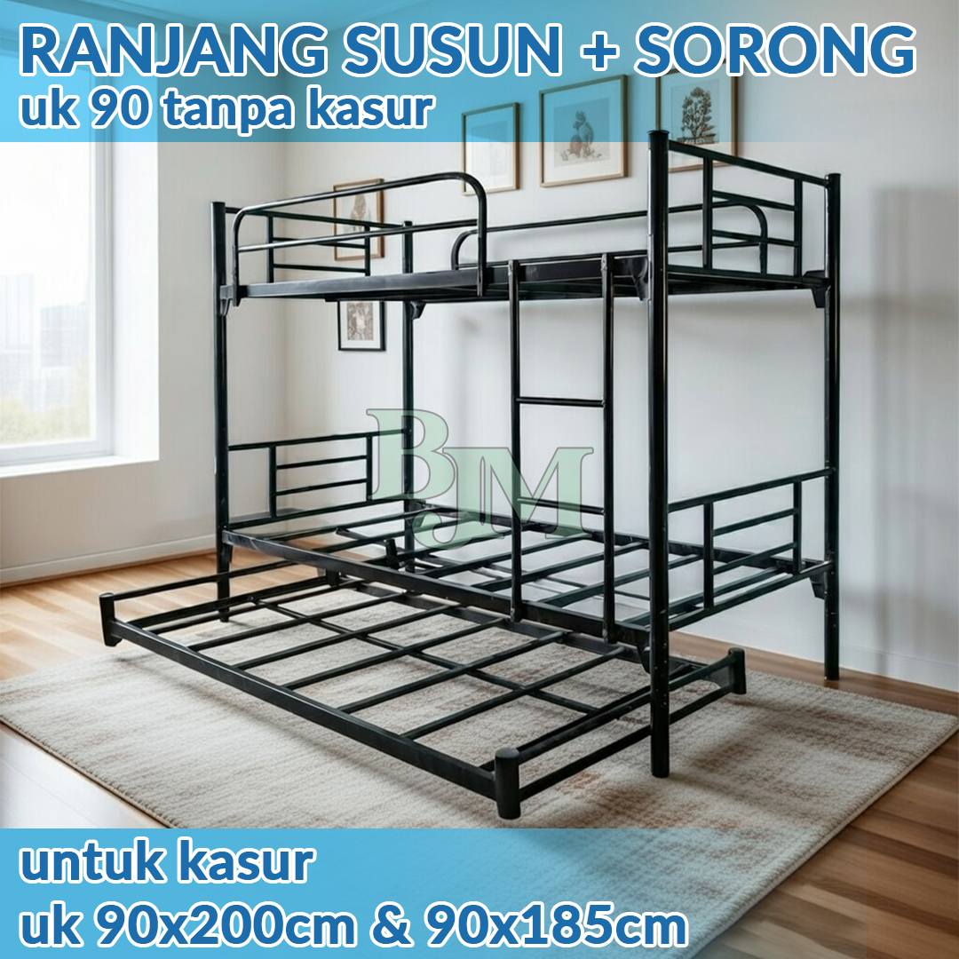 Ranjang susun & sorong uk 90